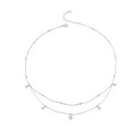 Ezüst kétsoros nyaklánc