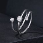 Ezüst női gyűrű, spirál