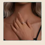 Ezüst női gyűrű, spirál