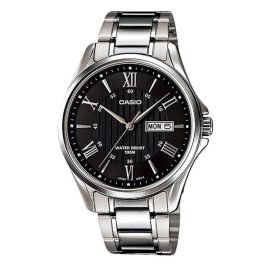 Casio Collection MTP-1384D-1AVEF Herrenuhr, Silber/Schwarz