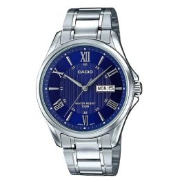 Casio Collection MTP-1384D-2AVEF Herrenuhr, Silber/Blau