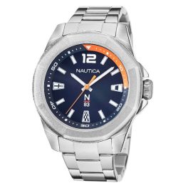 Nautica Herrenuhr, Silbergrau/Blau NAPTBF103