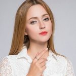 Herz-Silberring, Rot, 6