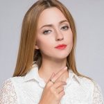 Herz-Silberring, Rot, 7