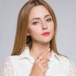 Herz-Silberring, Rot, 8