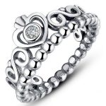 Silberring mit Herzmuster, 8