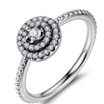 Runder Blumen-Silberring, 8