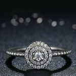 Runder Blumen-Silberring, 8