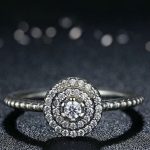 Runder Blumen-Silberring, 6