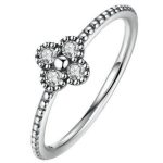 Silberring mit winzigen Blumen, Silber, 7