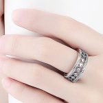 Silberring mit Rautenstein, 8