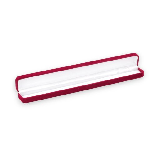 Schmuckbox Premium, für Halsketten, Armbänder, Plüsch, rot