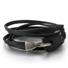  Sattellederarmband, Schwarz