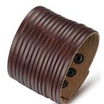  Lacklederarmband für Herren, Braun