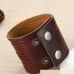  Lacklederarmband für Herren, Braun