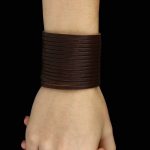  Lacklederarmband für Herren, Braun