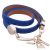  Dreifaches Lederarmband, Blau