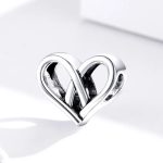 Ezüst charm (925), páros szív