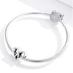 Ezüst charm (925), páros szív