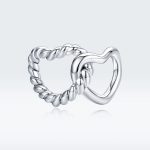 Ezüst charm (925), páros szív