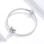 Ezüst charm (925), leopárdfej