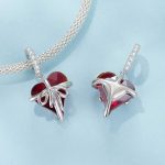 Ezüst charm (925), ajándék szív