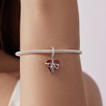 Ezüst charm (925), ajándék szív