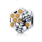 Ezüst charm méhekkel