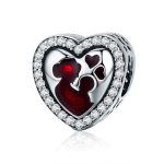 Ezüst charm, anya gyermekével