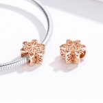 Ezüst charm, hópihe, rózsaarany színben