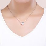 Ezüst charm, szív virágokkal