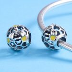 Ezüst charm, méhecske