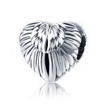 Ezüst charm, angyalszárny