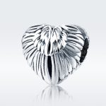 Ezüst charm, angyalszárny