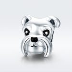 Ezüst charm, kutyafej