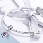 Ezüst charm (925), virág