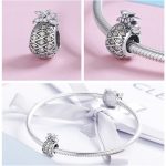 Ezüst charm (925), ananász