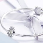 Ezüst charm (925), ananász