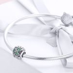 Ezüst charm (925), gyöngy lóherével