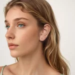 Ezüst fülbevaló, csillag