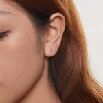 Ezüst fülbevaló, csillag