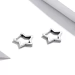 Ezüst fülbevaló, csillag