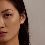 Ezüst fülbevaló, négylevelű lóhere