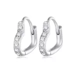 Ezüst szívfülbevaló