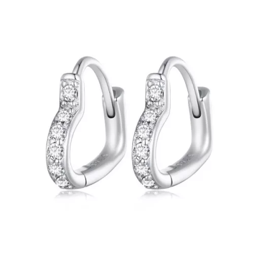 Ezüst szívfülbevaló