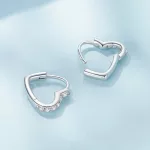 Ezüst szívfülbevaló