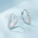 Ezüst szívfülbevaló