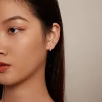 Ezüst szívfülbevaló