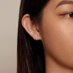 Ezüst szívfülbevaló