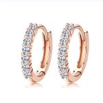 Ezüst karika-fülbevaló rózsaarany színben